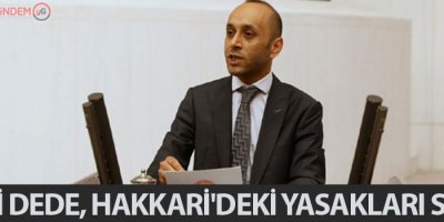 HDP'li Dede, Hakkari'deki yasakları sordu