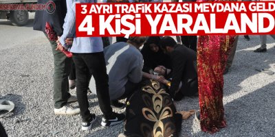 Hakkari'de 3 ayrı trafik kazası: 4 yaralı