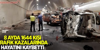 8 ayda yollarda 271 bin trafik kazası yaşandı, bin 644 kişi öldü