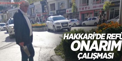 Hakkari’de refüj onarım çalışması