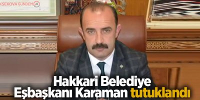 Hakkari Belediye Eşbaşkanı Karaman tutuklandı