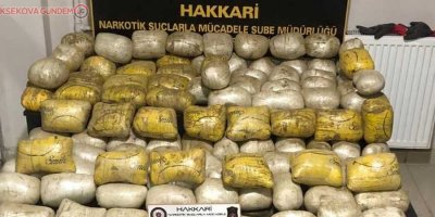 Yüksekova ilçesinde 140 kilo toz esrar ele geçirildi