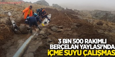3 bin 500 rakımlı Berçelan Yaylası’nda içme suyu çalışması