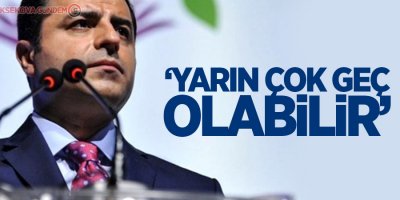 Demirtaş'tan muhalefete: Yarın çok geç olabilir