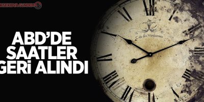 ABD'de saatler geri alındı