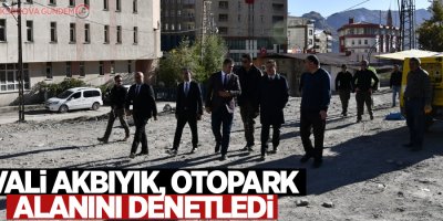 Vali Akbıyık, otopark alanını denetledi