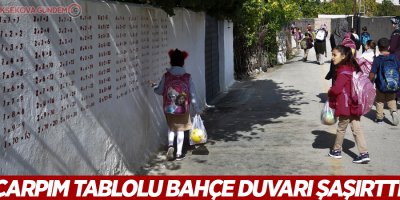 Çarpım tablolu bahçe duvarı şaşırttı