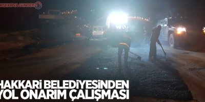 Hakkari Belediyesinden yol onarım çalışması