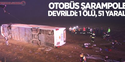 Otobüs şarampole devrildi: 1 ölü, 51 yaralı