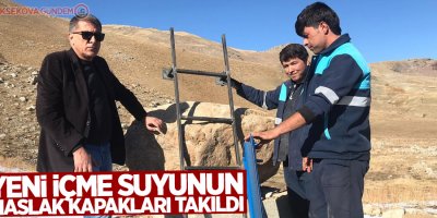 Yeni içme suyunun maslak kapakları takıldı