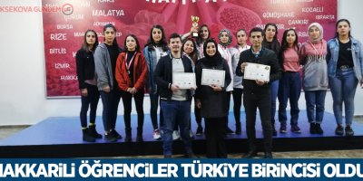 Hakkarili öğrenciler Türkiye birincisi oldu