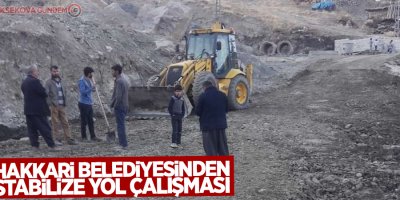 Hakkari Belediyesinden stabilize yol çalışması
