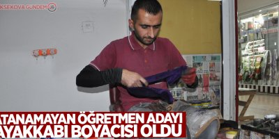 Atanamayan öğretmen adayı ayakkabı boyacısı oldu