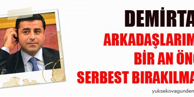 Arkadaşlarımız bir an önce serbest bırakılmalı