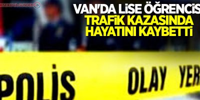 Van'da lise öğrencisi trafik kazasında hayatını kaybetti