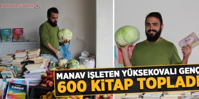 Manav işleten Yüksekovalı genç 600 kitap topladı
