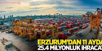 Erzurum’dan 11 ayda 25.4 milyonluk ihracat