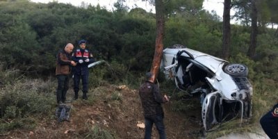 Lüks araç takla attı; 2 ölü 1 yaralı