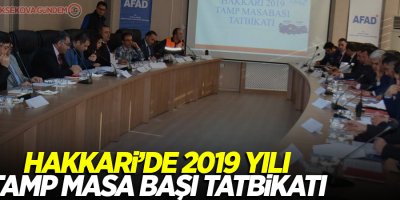 Hakkari’de 2019 yılı TAMP masa başı tatbikatı