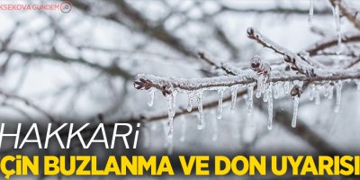 Hakkari için buzlama ve don uyarısı!
