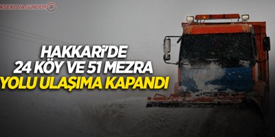 Hakkari'de 24 köy ve 51 mezra yolu ulaşıma kapandı