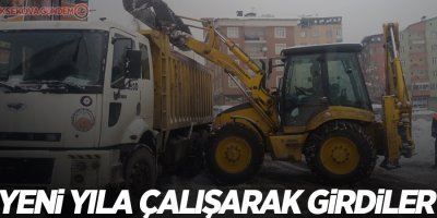 Yeni yıla çalışarak girdiler