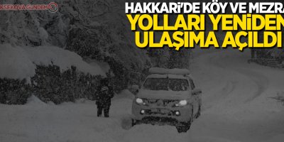 Hakkari'de köy ve mezra yolları yeniden ulaşıma açıldı