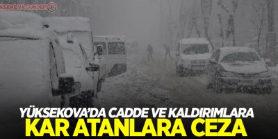 Yüksekova’da cadde ve kaldırımlara kar atanlara ceza