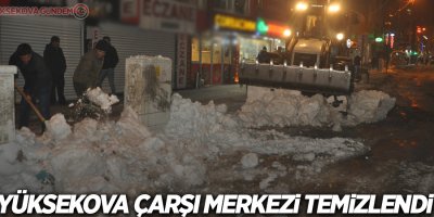 Yüksekova çarşı merkezi temizlendi