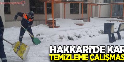 Hakkari’de kar temizleme çalışması