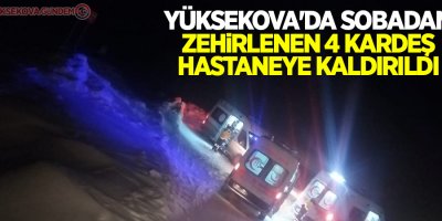 Yüksekova'da sobadan zehirlenen 4 kardeş hastaneye kaldırıldı