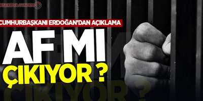 Cumhurbaşkanı Erdoğan'dan 'Af açıklaması'