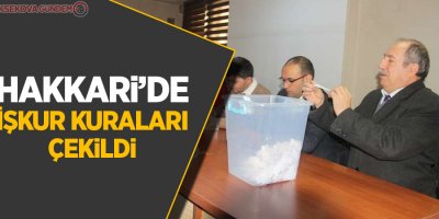 Hakkari'de İşkur Kuraları çekildi