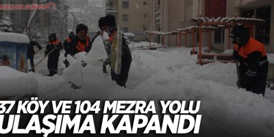 37 köy ve 104 mezra yolu ulaşıma kapandı