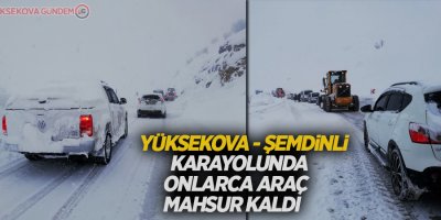 Yüksekova - Şemdinli karayolunda onlarca araç mahsur kaldı