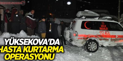 Yüksekova'da hasta kurtarma operasyonu