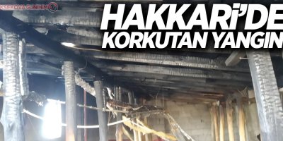 Hakkari’de çatı yangını