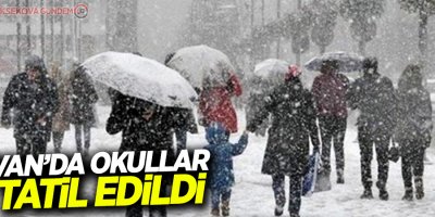 Van'da kar tatili!