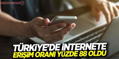 Türkiye'de internete erişim oranı yüzde 88 oldu