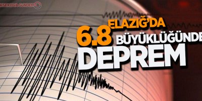 6.8 büyüklüğünde deprem meydana geldi!