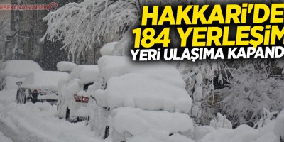 Hakkari'de 184 yerleşim yeri ulaşıma kapandı