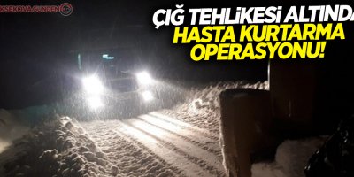 Van'da çığ tehlikesi altında hasta kurtarma operasyonu!