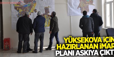 Yüksekova için hazırlanan imar planı askıya çıktı