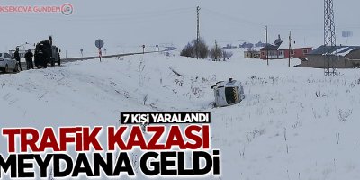 Minibüsle otomobil çarpıştı: 7 yaralı