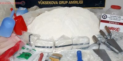 Yüksekova'da 30 kilo 500 gram eroin ele geçirildi