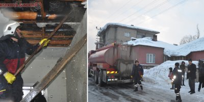 Yüksekova'da yangın