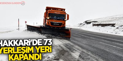 Hakkari'de 73 yerleşim yeri kapandı