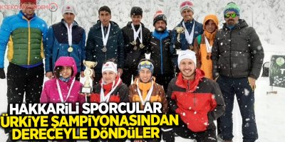 Hakkarili sporcular Türkiye şampiyonasından dereceyle döndüler