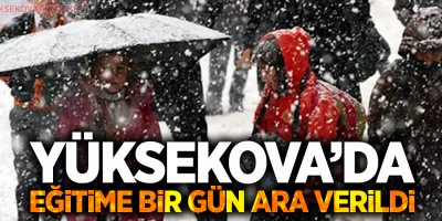 Yüksekova'da eğitime kar engeli