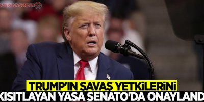 Trump'ın savaş yetkilerini kısıtlayan yasa Senato'da onaylandı